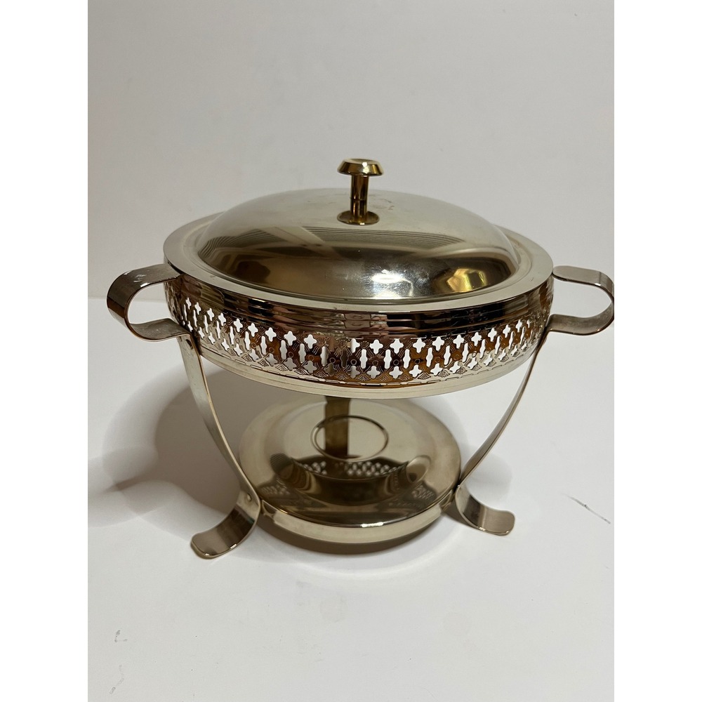 Silver Plated Chafing Dish Buffet Server Warmer Elegant Home Dinner Party 9" lid
